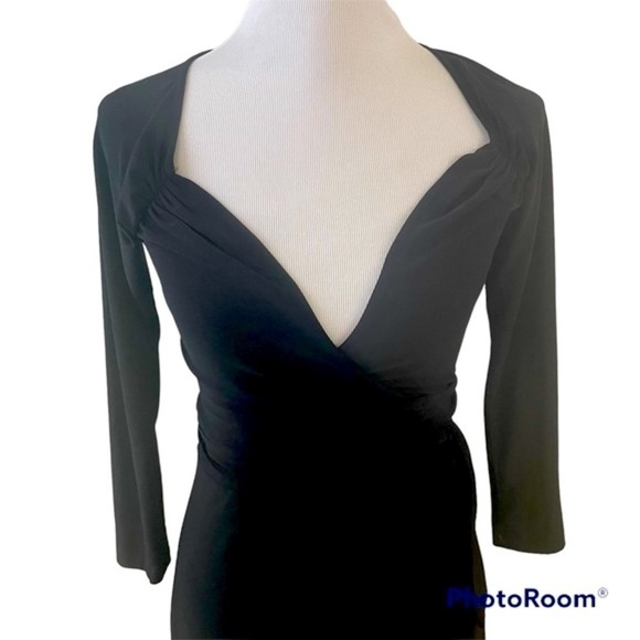 NORMA KAMALI Black Sweetheart Wrap Dress XS - Picture 3 of 9